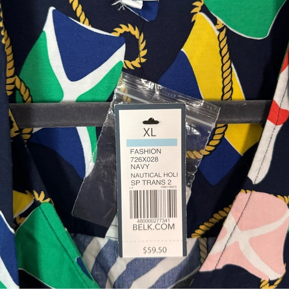 NWT Crown&Ivy Nautical Flags Blouse - Picture 3 of 10